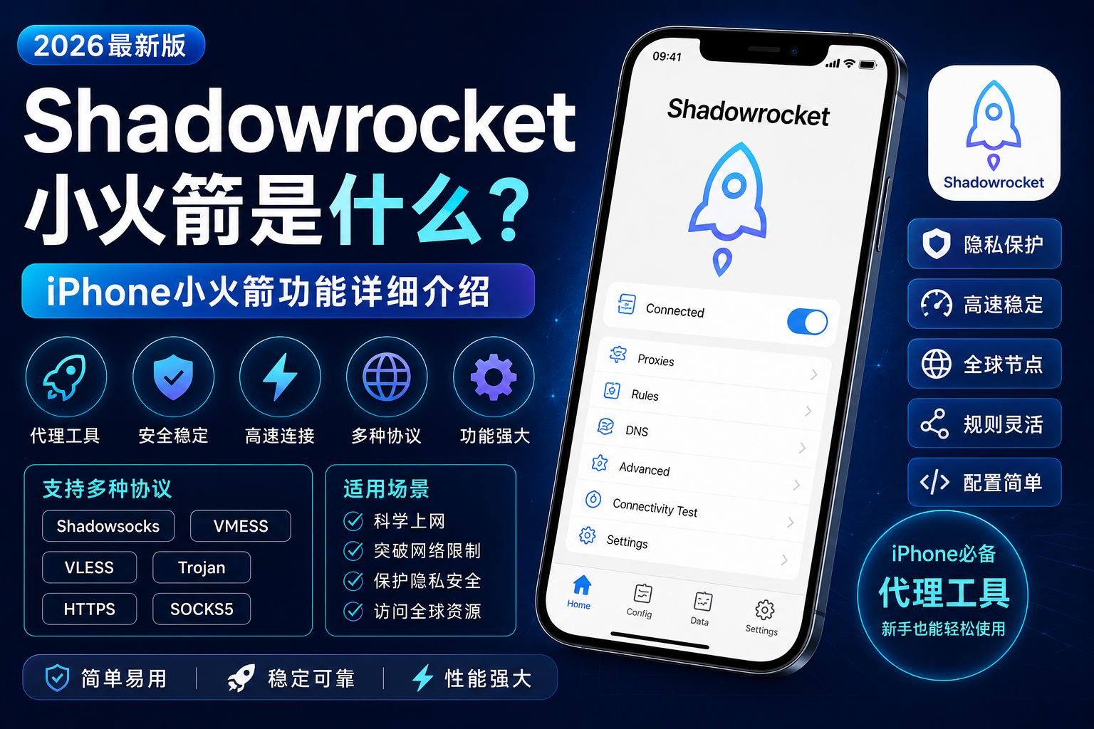 Shadowrocket是什么？iPhone小火箭功能详细介绍（2026最新版）